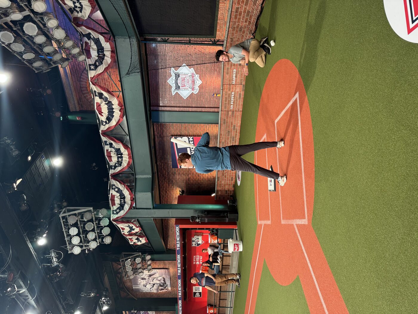 Carter Lutz on the MLB Network set